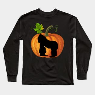 Gorilla in pumpkin Long Sleeve T-Shirt